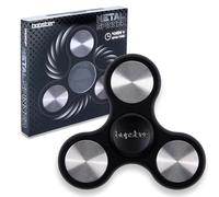bopster Metal Spinner | Handheld Tri Fidget Spinner for Kids & Adults | 4+ Minute Spin Time, 73g | Smooth Desk Toy for Stress Relief, Focus & Sensory Play | Black