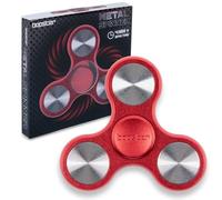 bopster Metal Spinner | Handheld Tri Fidget Spinner for Kids & Adults | 4+ Minute Spin Time, 73g | Smooth Desk Toy for Stress Relief, Focus & Sensory Play | Red