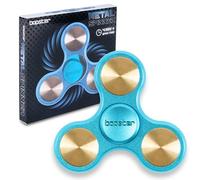 bopster Metal Spinner | Handheld Tri Fidget Spinner for Kids & Adults | 4+ Minute Spin Time, 73g | Smooth Desk Toy for Stress Relief, Focus & Sensory Play | Blue