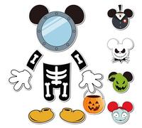 BOpusail 12Pcs Halloween Mouse Cruise Door Magnets Pumpkin Ghost Skeleton Cruises Door Decals Decorations Refrigerator Garage Door Magnet Waterproof Magnetic Sticker for Holiday Carnival Ships Cabin