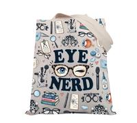 BOPWSS Eye Doctor Tote Bag Eye Nerd Gifts Optometrist Gifts For Women Optical Assistant Gift Optometry Graduation Tote