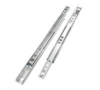 BOQIIKAR 1 Pair Full Extension Metal Bearing Drawer Runners 342mm Heavy Duty 20 kg Load Capacity Side Mount Ball Bearing Kitchen Cabinet Slides Replacement Rails Guide Glides Silver
