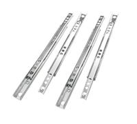 BOQIIKAR 2 Pair Full Extension Metal Bearing Drawer Runners 342mm Heavy Duty 20 kg Load Capacity Side Mount Ball Bearing Kitchen Cabinet Slides Replacement Rails Guide Glides Silver