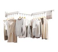 BOQORAD Wall Mounted Collapsible Clothes Drying Rack - Retractable Laundry Hanging Rack