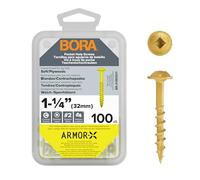 Bora 1-1/4" / 32mm Coarse Pocket Hole Screws - 100pcs, Durable Coated Steel for Rust Resistance, Perfect for Pocket Hole Joinery, Cabinetry, Furniture, and Diverse Woodwork Projects, BR-A180501