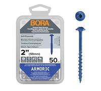 Bora 2"/50mm Coarse Pocket Hole Screws - 50pcs, Coated Steel for Strength & Rust Resistance, Perfect for Pocket Hole Joinery, Cabinetry, Furniture, and Diverse Woodwork Projects,