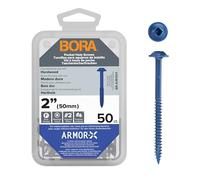 Bora 2"/50mm Fine Thread Pocket Hole Screws - 50pcs, Coated Steel for Strength & Rust Resistance, Perfect for Pocket Hole Joinery, Cabinetry, Furniture, and Diverse Woodwork Projects, BR-A181201