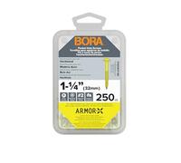 Bora 250 Pocket Hole Screws 1-1/4 Inch Fine Thread Screws 250 Piece with Yellow Color Coat for Indoor and Outdoor Use and Square Drive - BR-A180902
