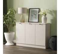 Welcome Furniture Ltd Bora 3 Door Sideboard in Kashmir Matt - Ready Assembled, Cream