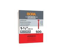 Bora 500 Pocket Hole Screws 1-1/2 Inch Coarse Thread Screws 500 Piece with Red Color Coat for Indoor and Outdoor Use and Square Drive - BR-A180603