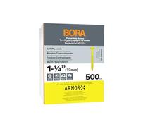 Bora 500 Pocket Hole Screws 1-1/4 Inch Coarse Thread Screws 500 Piece with Yellow Color Coat for Indoor and Outdoor Use and Square Drive - BR-A180503