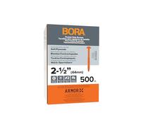 Bora 500 Pocket Hole Screws 2-1/2 Inch Coarse Thread Screws 500 Piece with Orange Color Coat for Indoor and Outdoor Use and Square Drive - BR-A180803