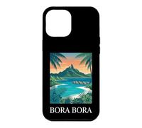 Bora Bora Coast Tropical Lagoon Retro Travel Case for iPhone 12 Pro Max