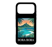 Bora Bora Coast Tropical Lagoon Retro Travel Case for iPhone 17 Pro Max