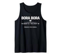 Bora Bora Coordinates French Polynesia Island Design Tank Top