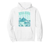 Bora Bora, Fun Tropical Island Beach Bungalow and Mountain Pullover Hoodie