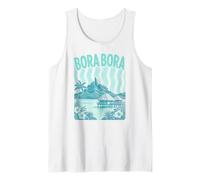 Bora Bora, Fun Tropical Island Beach Bungalow and Mountain Tank Top