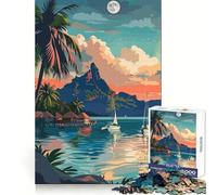 Bora Bora Island 1000 Piece Jigsaw Puzzles Brain Capacity Leisure Pleasure Secure Lock Birthday Present (38X52CM)