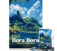 Bora Bora Island Landscape 1000 Pieces Puzzles for Adults Mind Recall Leisure Pleasure Firm Interlock Xmas Gift (38X52CM)