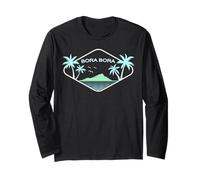 Bora Bora Palm Trees Island Beach Polynesia Fiji Tahiti Long Sleeve T-Shirt