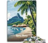 Bora Bora Tropical Paradise 1000 Piece Jigsaw Puzzles for Teenagers, Suitable for Ages 14 And Up Family Fun It Is Ideal As A Gift for The Whole Family 1000pcs(50x75cm)