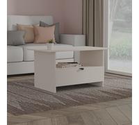 Bora Coffee Table Off-White 1 Shelf 1 Drawer 93cm