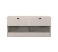 Bora Large Chest of Drawers Off-White 2 Shelves 2 Drawers 110cm