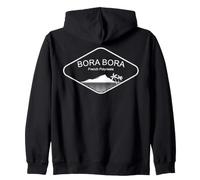 Bora Palm Trees Island Beach Polynesia Tahiti Fiji Zip Hoodie