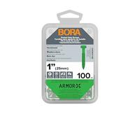 Bora Pocket Hole Screws 1 Inch Fine Thread Screws 100 Piece with Green Color Coat for Indoor and Outdoor Use and Square Drive - BR-A180401