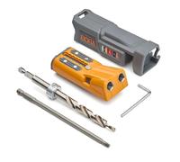 BORA Pro Compact Pocket Hole Jig, Auto-Adjusting Complete Pocket Hole Joinery System Including Square Driver Bits, Color-Coded System, Durable Metal Body, Non Slip Pads for Stability, BR-A170325-EM