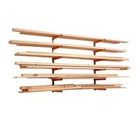 Bora Wood Organizer and Lumber Storage Metal Rack with 6-Level Wall Mount - Indoor and Outdoor Use, In Orange | PBR-001
