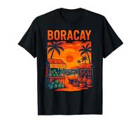Boracay Philippines, Fun Sunset Beach Palm Tree and Coconuts T-Shirt