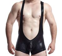 Borat Mankini for Men - Sexy Hot Funny Bodysuit Suspender Swimsuit Tanga Swimsuit V Shape Brace Mens Jockstraps Stretch G String Underwear Black