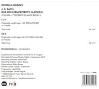 BORBALA DOBOZY - DAS WOHLTEMPERIERTE KLAVIER II (2 CD) NEW CD