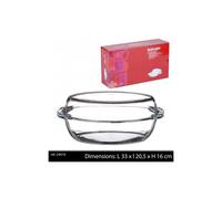 Pasabahce Classic Glass Casserole Dish With Lid, 2.5 Litre