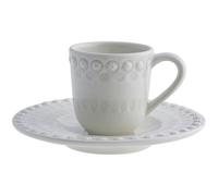 Bordallo Pinheiro - Fantasy Coffee Cup With Saucer, Cinza - Cinza