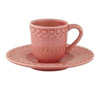 Bordallo Pinheiro - Fantasy Coffee Cup With Saucer, Pink - Pink