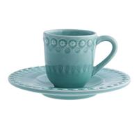 Bordallo Pinheiro - Fantasy Coffee Cup With Saucer, Turquoise - Turquoise