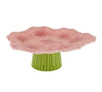 Bordallo Pinheiro - Maria Flor Cake Stand 28 cm, Pink - Pink