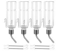 BORDEAG 4-Pack 350ml Automatic Rabbit Drinking Bottles, Leak-Proof, Easy to Use, Suitable for Rabbits, Chinchillas, Hamsters, Guinea Pigs, Gerbils