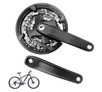 BORDEAG 7/8/9 Speed Crankset, Bicycle Crank Set, 170 mm Crank Length, 42-32-22 Teeth, Aluminium Alloy Crank Arm for Speed Mountain Bike, Black