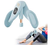BORDEAG Oberschenkeltrainer, 7-16 kg Adjustable Resistance, LED Pelvic Floor Trainer, Multifunctional Pelvic Floor Trainer for Women & Men, Blue, PP, PA, EVA