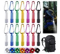 BORDEAG Pack of 21 Mini LED Torch, Mini Torch Small, Coloured Aluminium Hand Lamp, for Emergency, Outdoor, Camping, Party Bags, Children's Birthday Parties