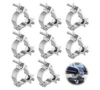 Bordeag Pack of 8 Truss Clips, Stage Lighting Clamp, Stage Lighting Hook Clamp, Aluminium Traverse Clamps, Truss O Clamp for Movable Stage Lights and Headlights (28-35 mm)