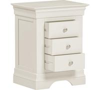 Bordeaux 3 Drawer Bedside Ivory Fully Assembled