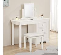 Bordeaux 3 Drawer Dressing Table Set - Ivory