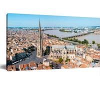 Bordeaux Aerial Panoramic View France Wall Art Canvas Prints Painting Nature Pictures Unframed Landscape Paintings Canvas Wall Art For Living Room Bedroom Kitchen Home And Office Wall Decor 12x16 Inch