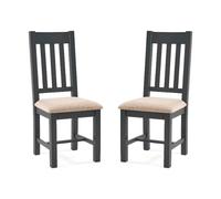 Julian Bowen Set Of 2 Bordeaux Dining Chairs Dark Grey