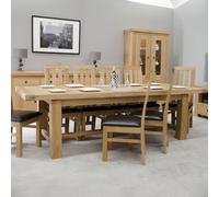 Bordeaux Extending Dining Table - 8-12 Seater - 220cm-320cm - Grand - Oak