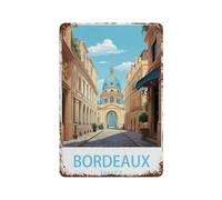 Bordeaux France，Retro Metal Tin Sign/Plaque for Kitchen Lounge Garden Garage Pub Wall/Door(15x30cm）6x12 inch-N41